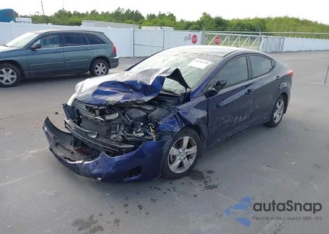 2013 Hyundai Elantra Gls z USA, uszkodzony, nr VIN 5NPDH4AE5DH285220